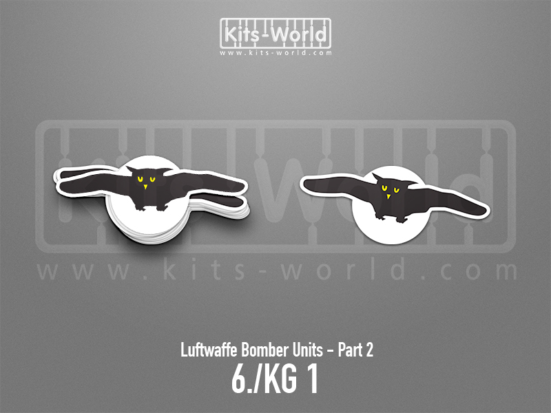 Kitsworld SAV Sticker - Luftwaffe Bomber Units - 6./KG 1 W:100mm x H:41mm 